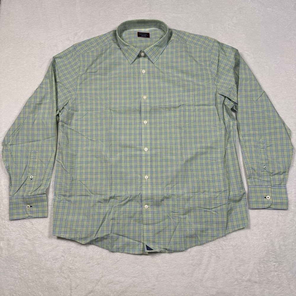 UntuckIt Shirt Mens 2XL Green Plaid Long Sleeve Button Down NEW - Picture 2 of 8